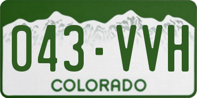 CO license plate 043VVH
