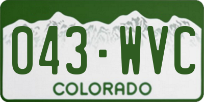 CO license plate 043WVC