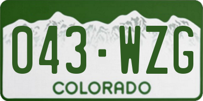 CO license plate 043WZG
