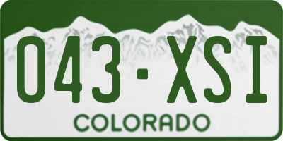 CO license plate 043XSI