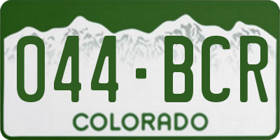 CO license plate 044BCR