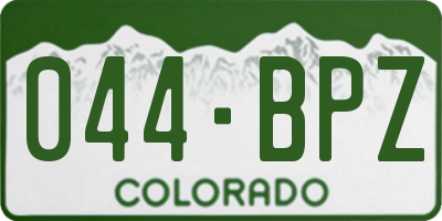 CO license plate 044BPZ