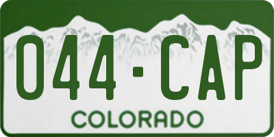 CO license plate 044CAP