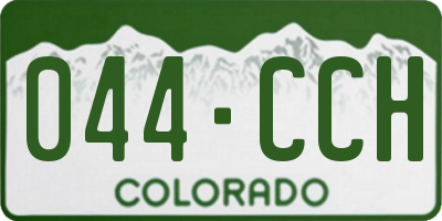 CO license plate 044CCH