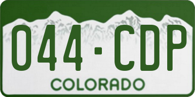 CO license plate 044CDP