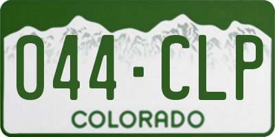 CO license plate 044CLP