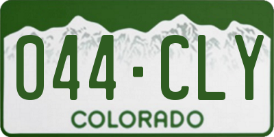 CO license plate 044CLY