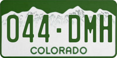 CO license plate 044DMH