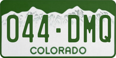 CO license plate 044DMQ