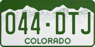 CO license plate 044DTJ