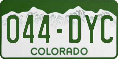 CO license plate 044DYC