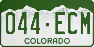 CO license plate 044ECM