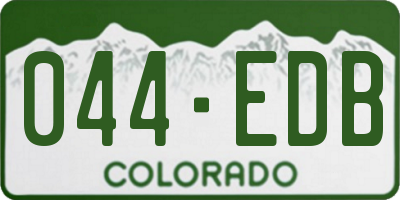 CO license plate 044EDB