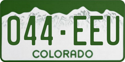 CO license plate 044EEU