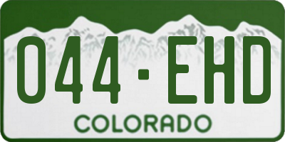 CO license plate 044EHD