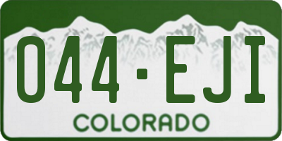 CO license plate 044EJI