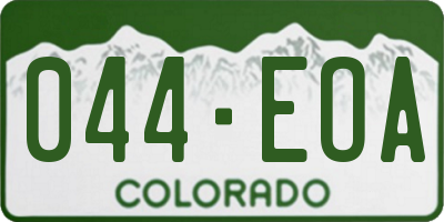 CO license plate 044EOA