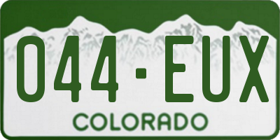 CO license plate 044EUX