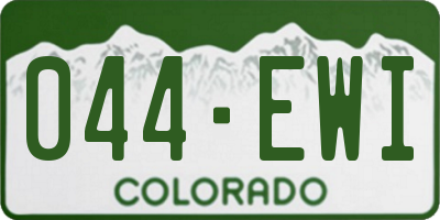 CO license plate 044EWI