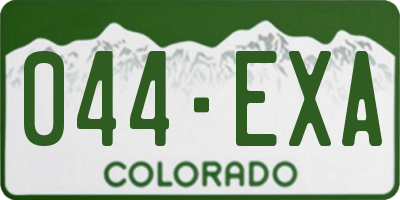 CO license plate 044EXA