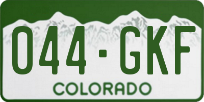 CO license plate 044GKF