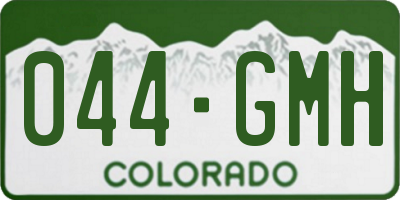 CO license plate 044GMH