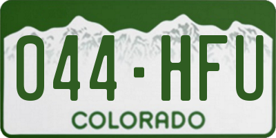 CO license plate 044HFU