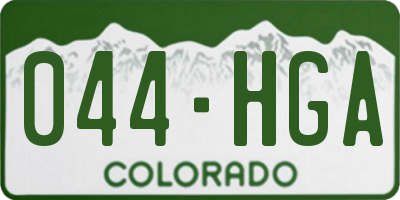 CO license plate 044HGA