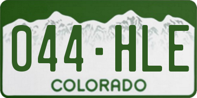 CO license plate 044HLE