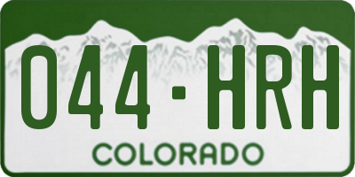 CO license plate 044HRH