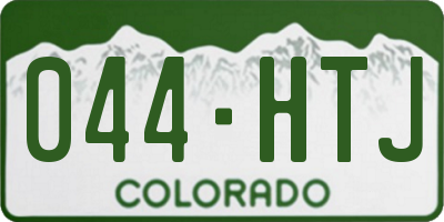 CO license plate 044HTJ