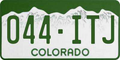 CO license plate 044ITJ