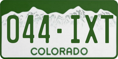CO license plate 044IXT