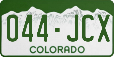 CO license plate 044JCX
