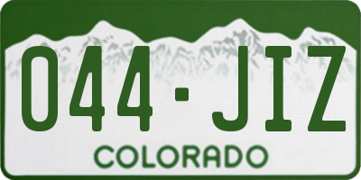 CO license plate 044JIZ