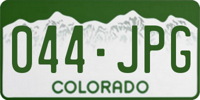 CO license plate 044JPG