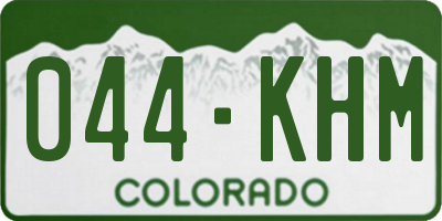 CO license plate 044KHM