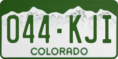 CO license plate 044KJI