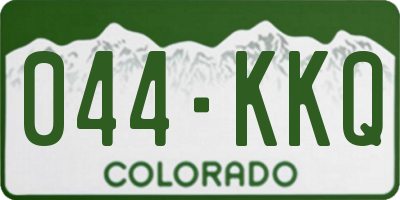 CO license plate 044KKQ