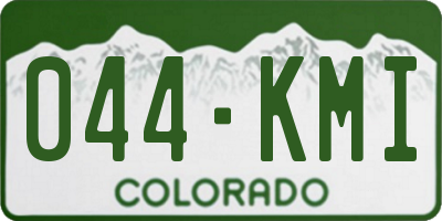 CO license plate 044KMI