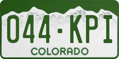 CO license plate 044KPI