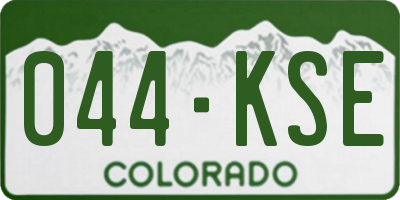 CO license plate 044KSE