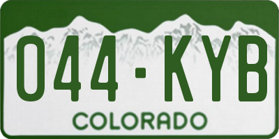 CO license plate 044KYB