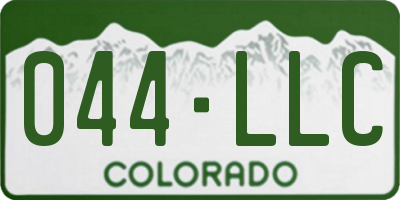 CO license plate 044LLC