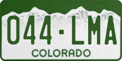 CO license plate 044LMA