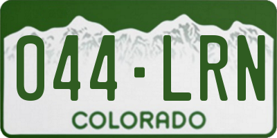 CO license plate 044LRN