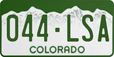 CO license plate 044LSA