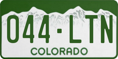 CO license plate 044LTN