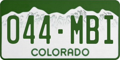 CO license plate 044MBI