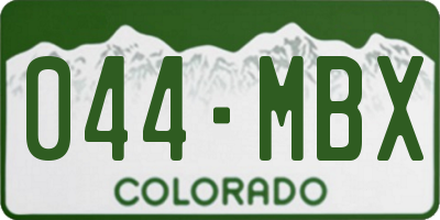 CO license plate 044MBX